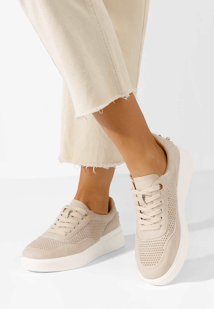 Sneakers con plateau Hessa beige