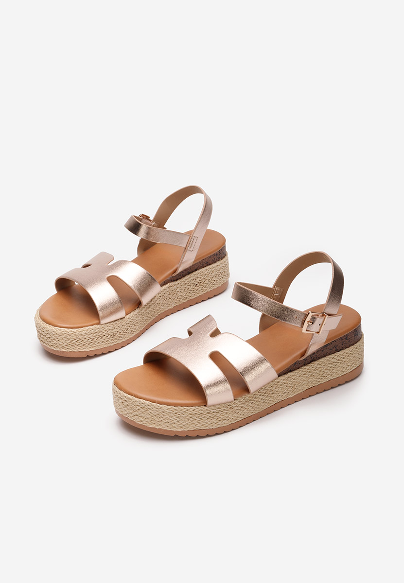 Espadrillas zeppa Rumia champagne