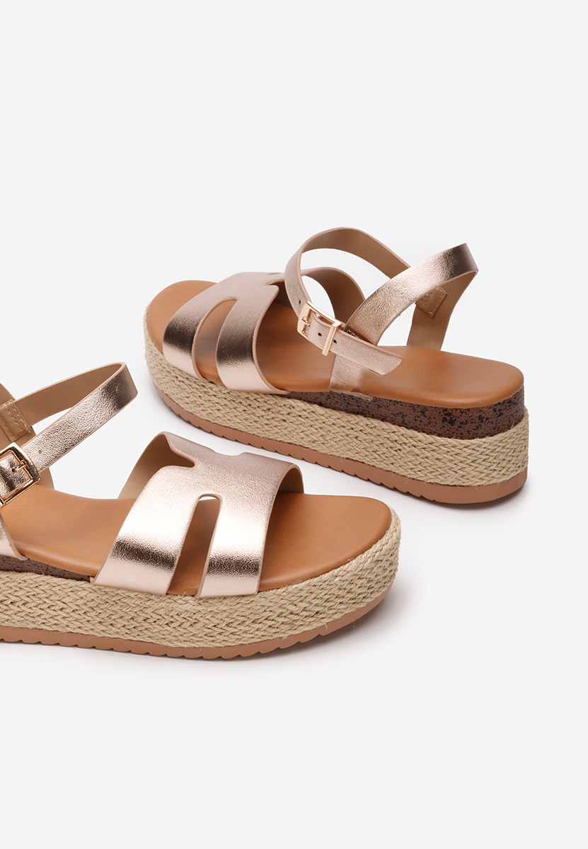 Espadrillas zeppa Rumia champagne