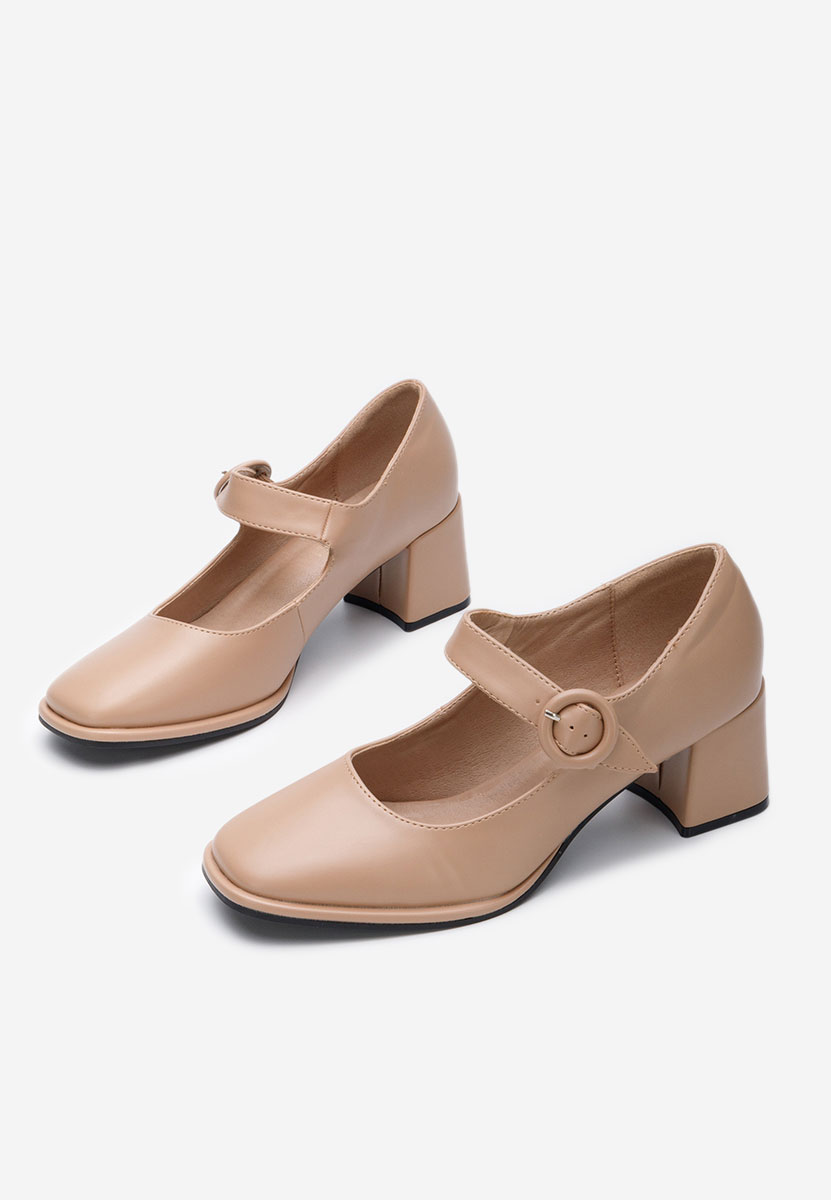 Décolleté tacco largo Valerea beige