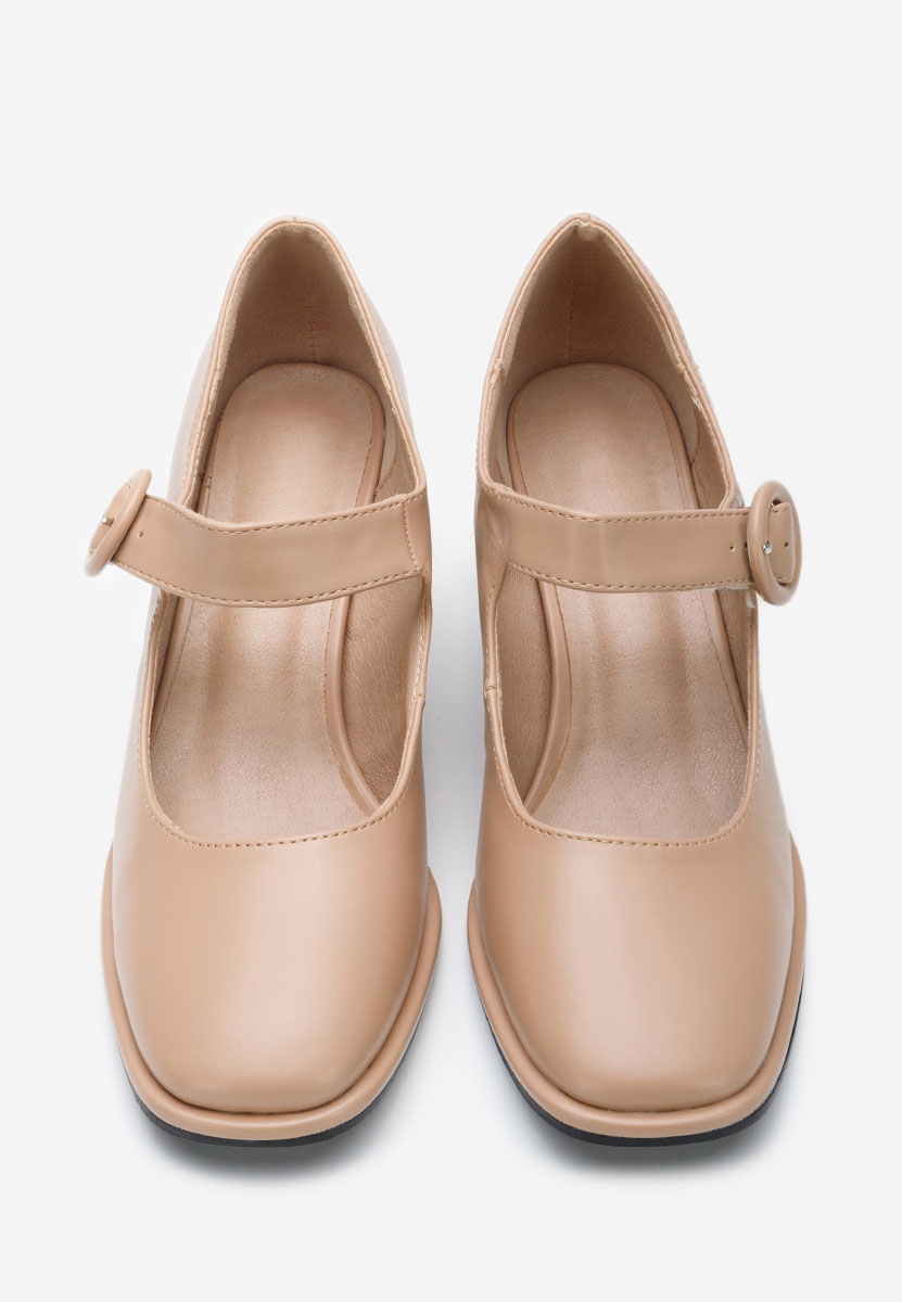 Décolleté tacco largo Valerea beige