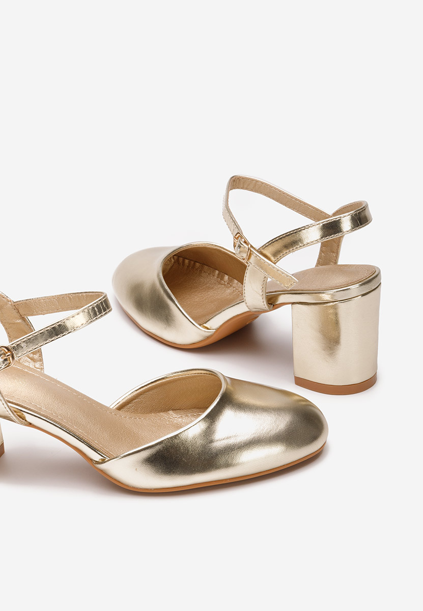 Décolleté tacco largo Asmita V2 oro