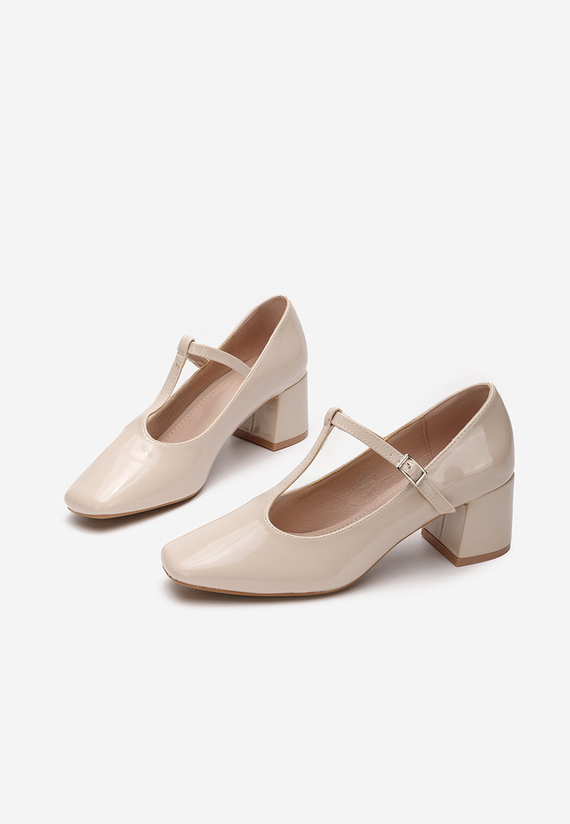 Décolleté tacco largo Nariela V2 beige