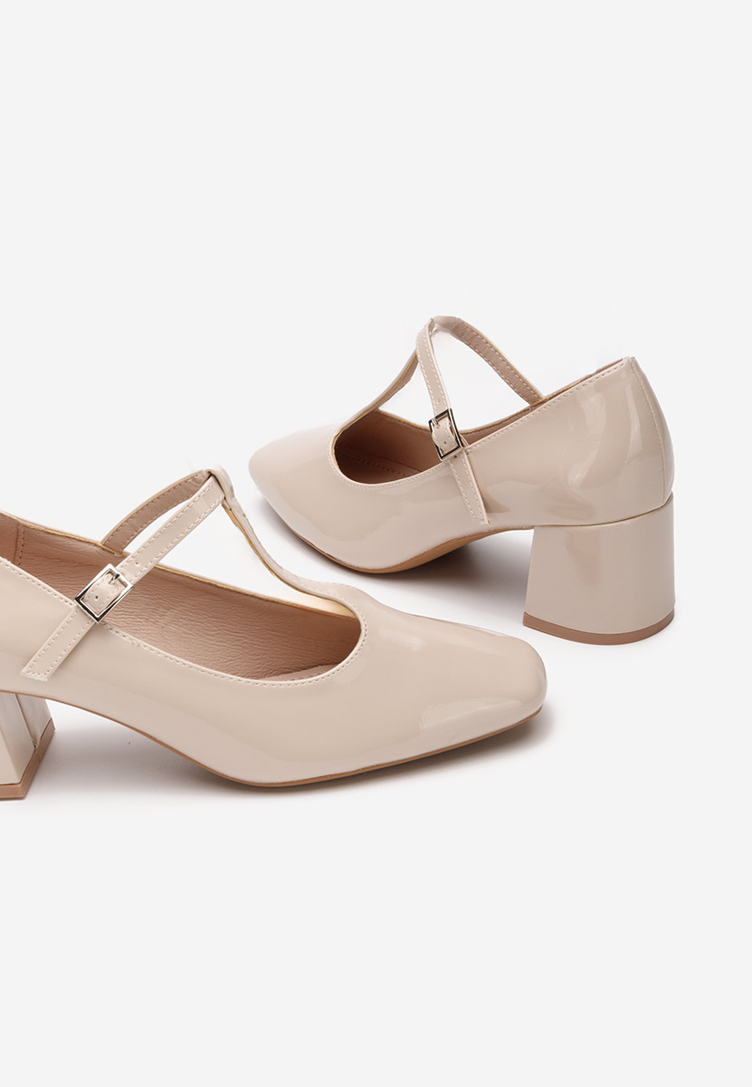 Décolleté tacco largo Nariela V2 beige