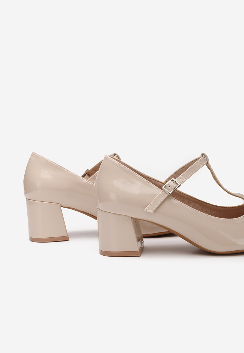 Décolleté tacco largo Nariela V2 beige