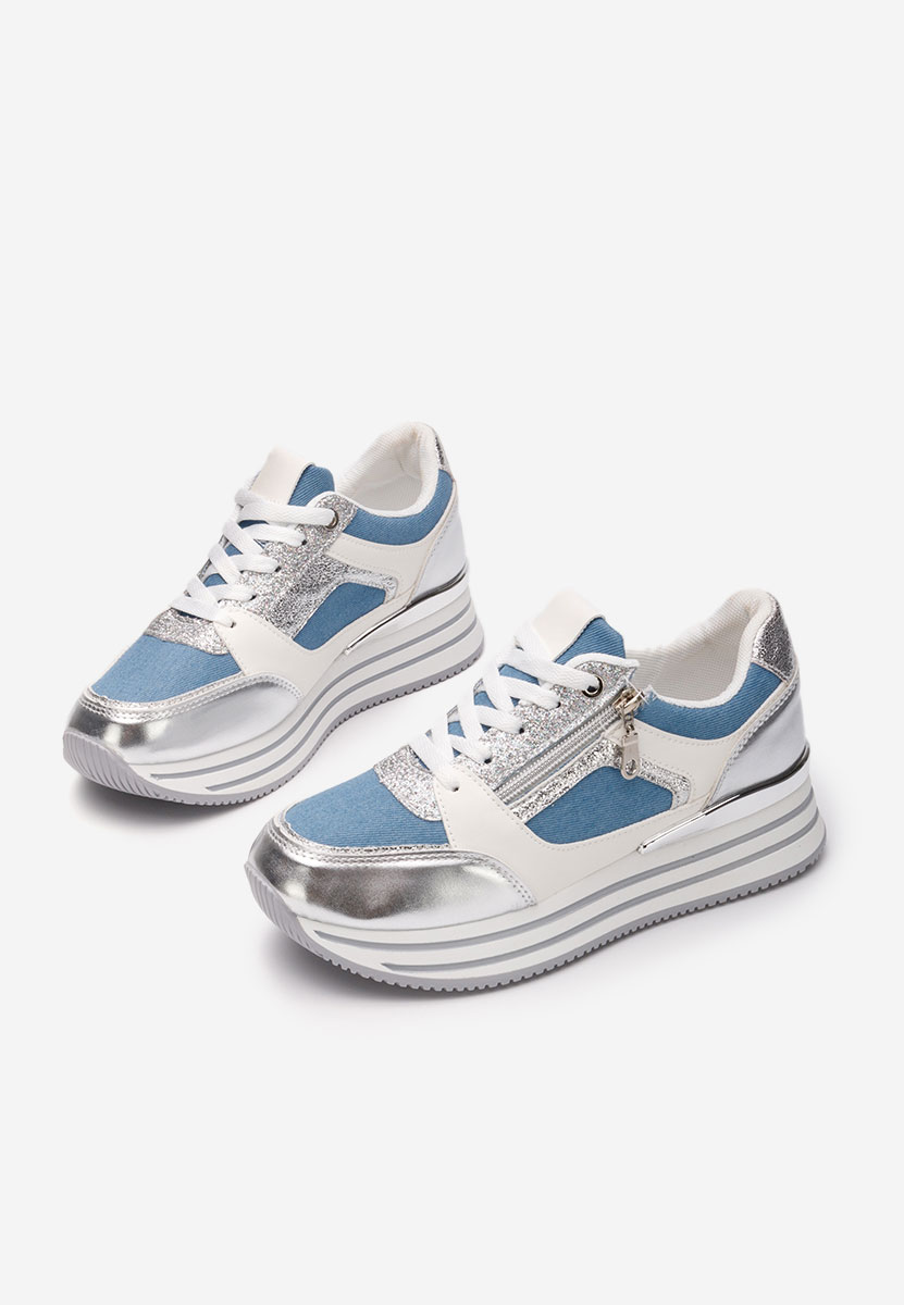 Sneakers con plateau Nellia blu