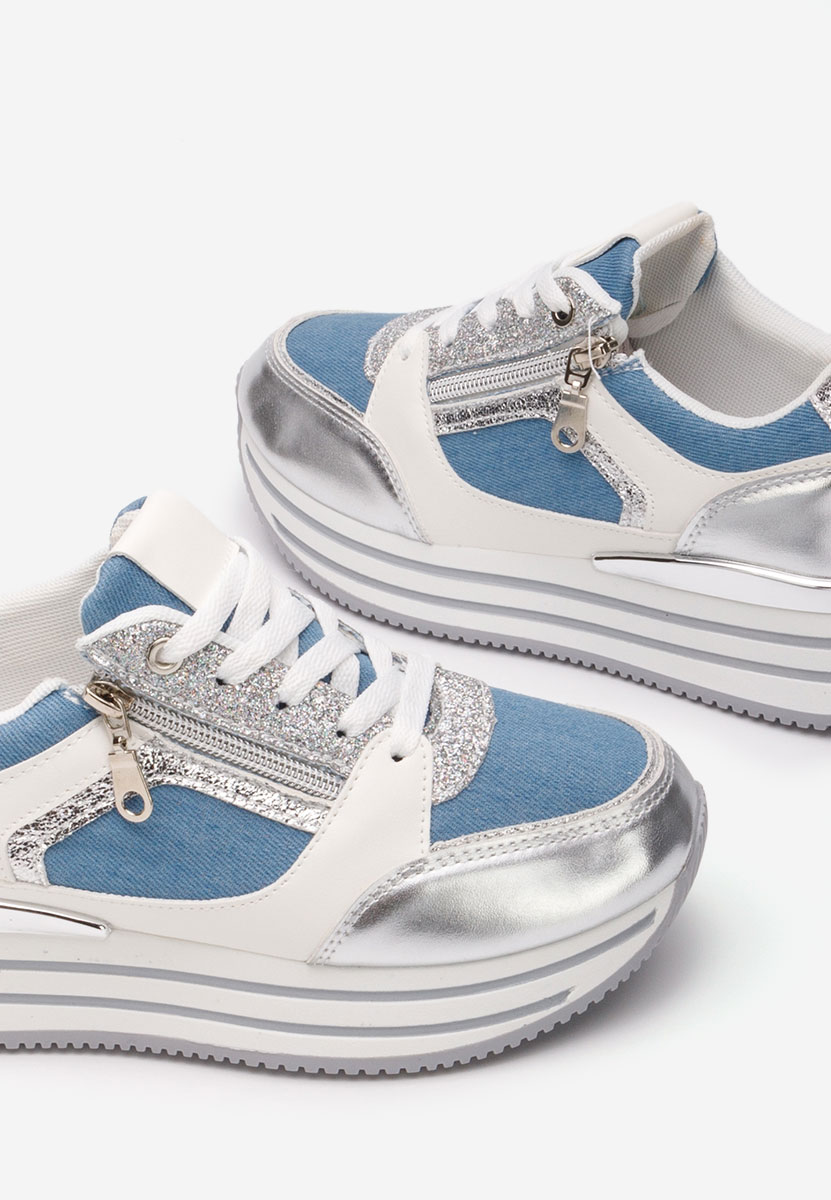 Sneakers con plateau Nellia blu