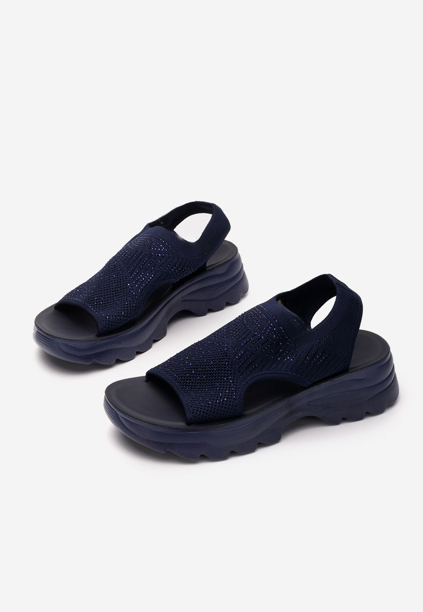 Sandali con plateau Blakely blu scuro