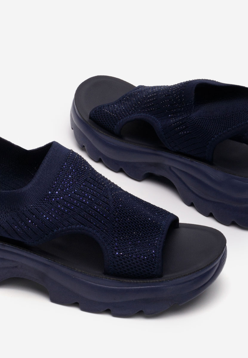 Sandali con plateau Blakely blu scuro