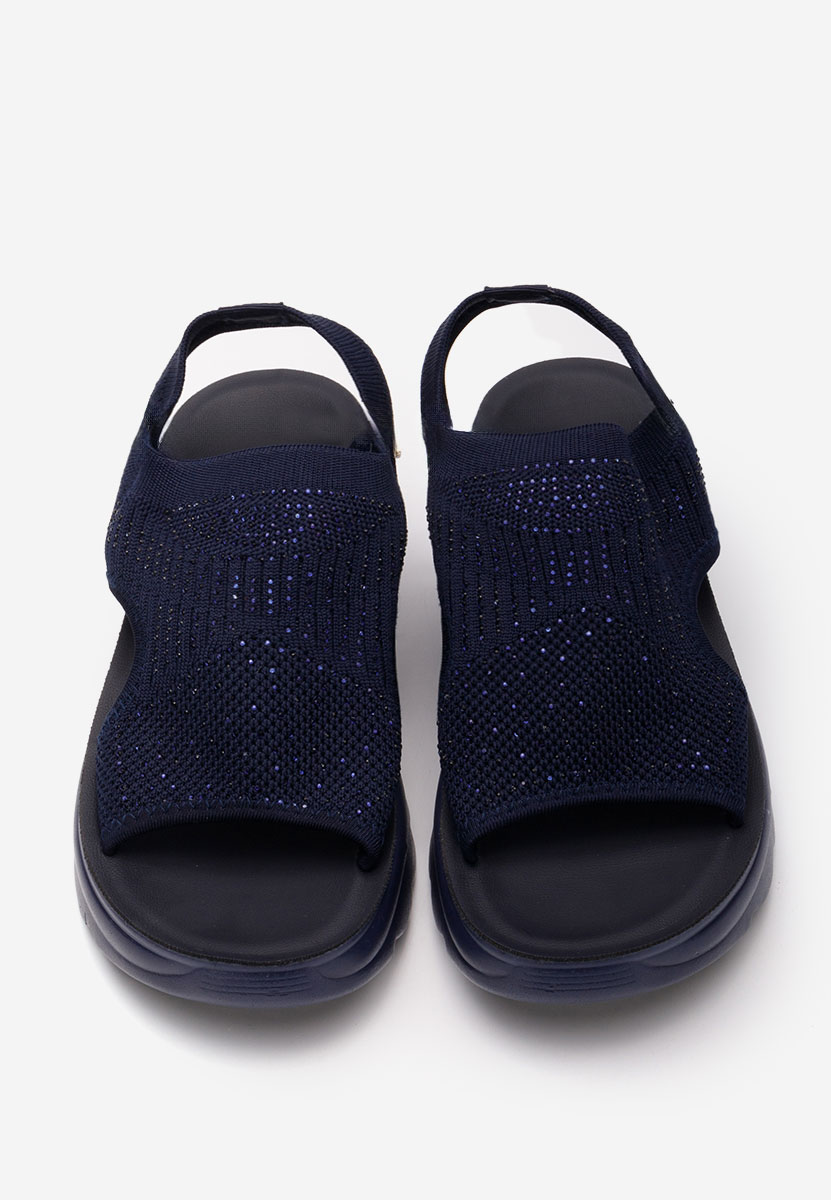 Sandali con plateau Blakely blu scuro
