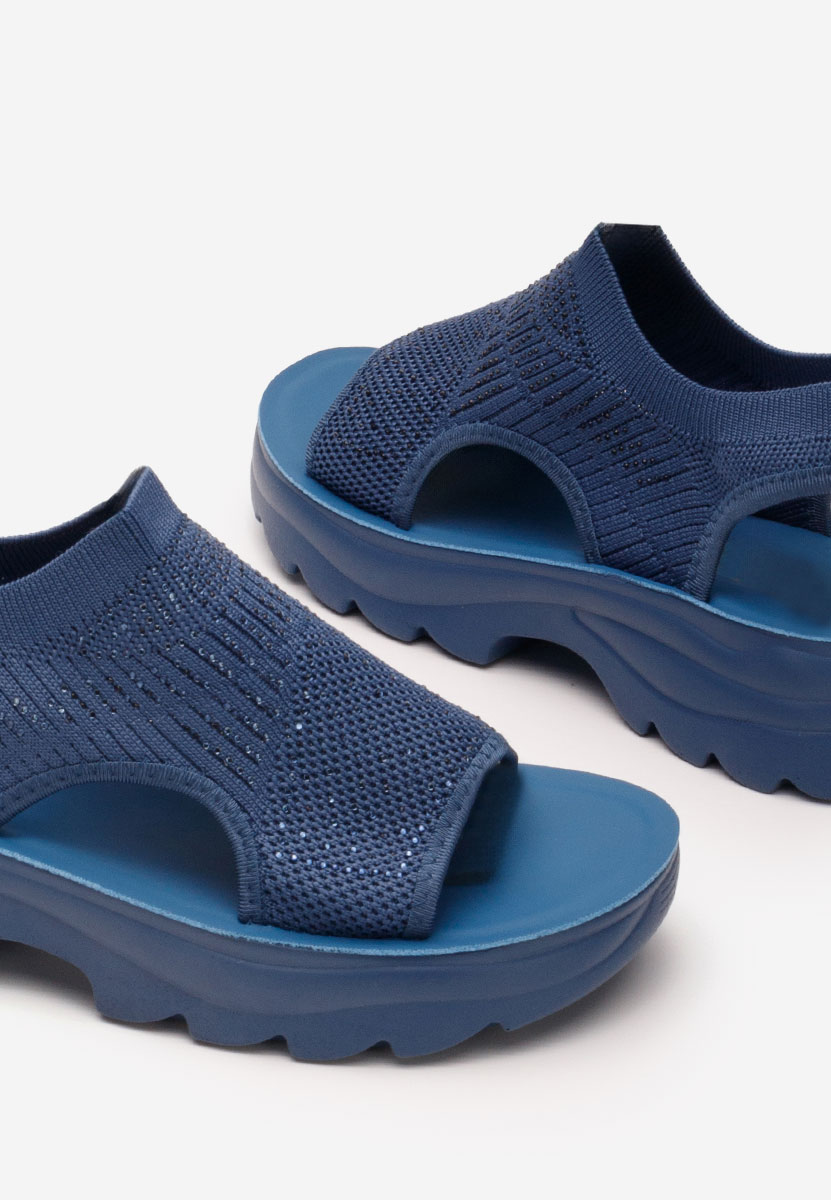 Sandali con plateau Blakely blu