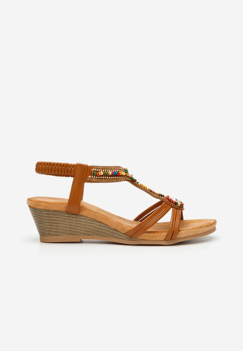 Sandali gioiello Elliesia camel