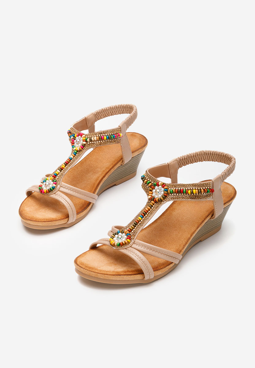 Sandali gioiello Elliesia beige