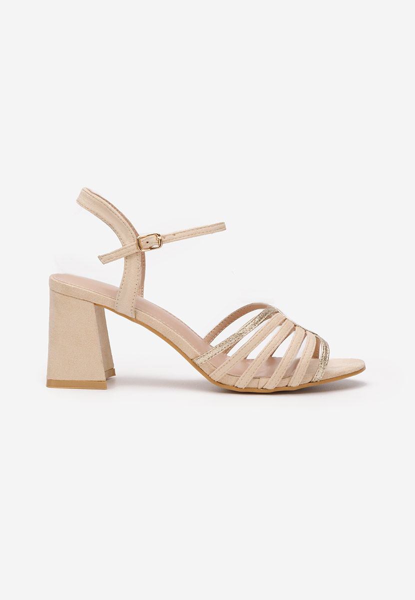 Sandali con tacco largo Comfea beige