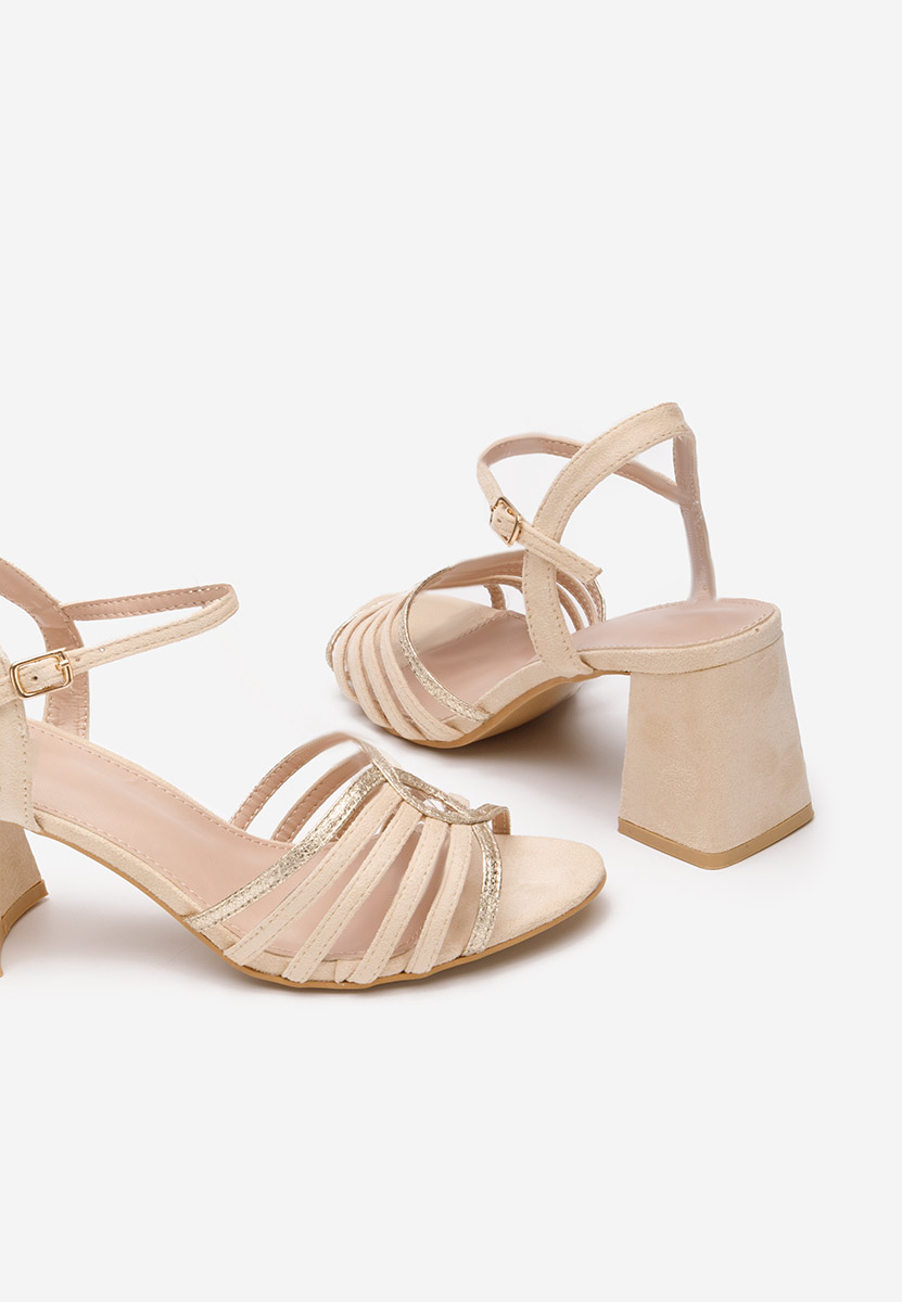 Sandali con tacco largo Comfea beige