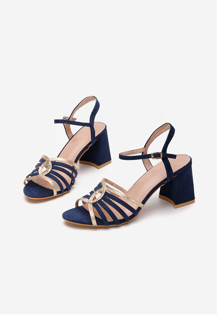 Sandali con tacco largo Comfea blu scuro