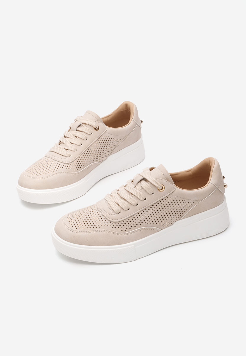 Sneakers con plateau Hessa beige