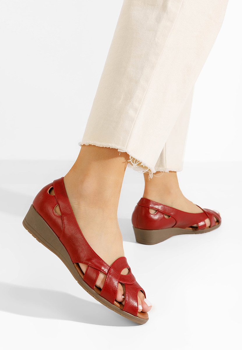 Ballerine con zeppa Marini rosso