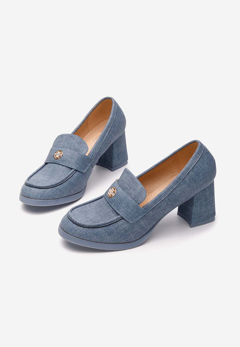 Mocassini con tacco Jonsia V2 denim