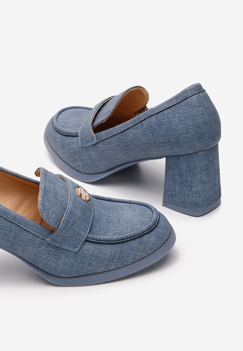 Mocassini con tacco Jonsia V2 denim