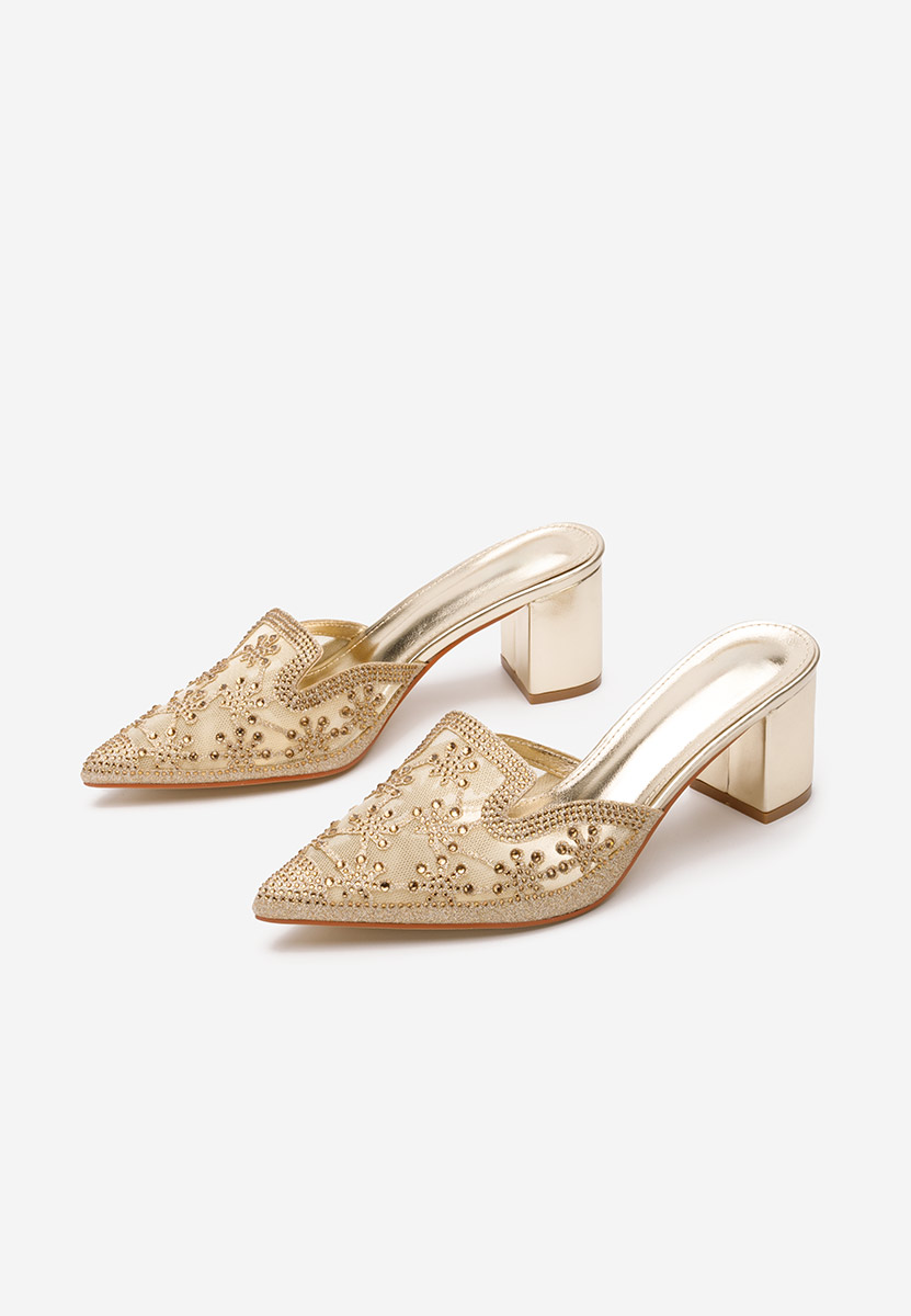 Mules con tacco Richella oro