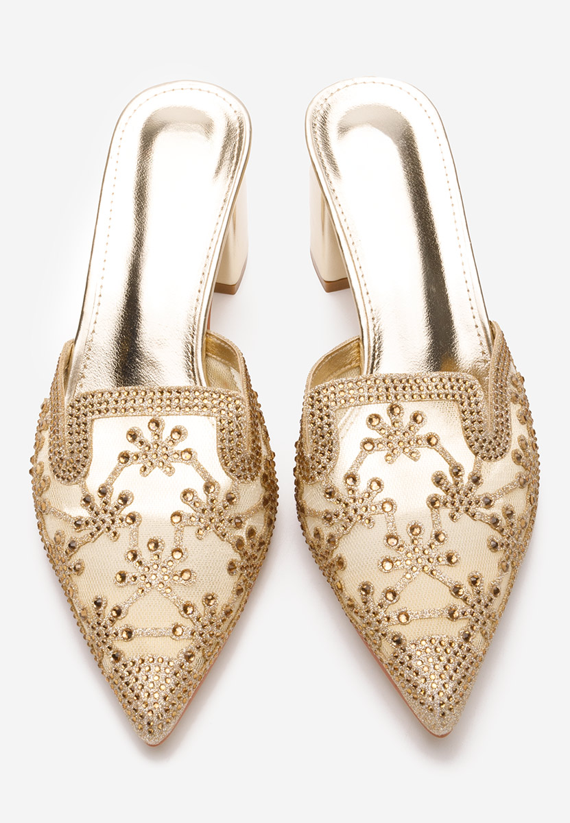 Mules con tacco Richella oro