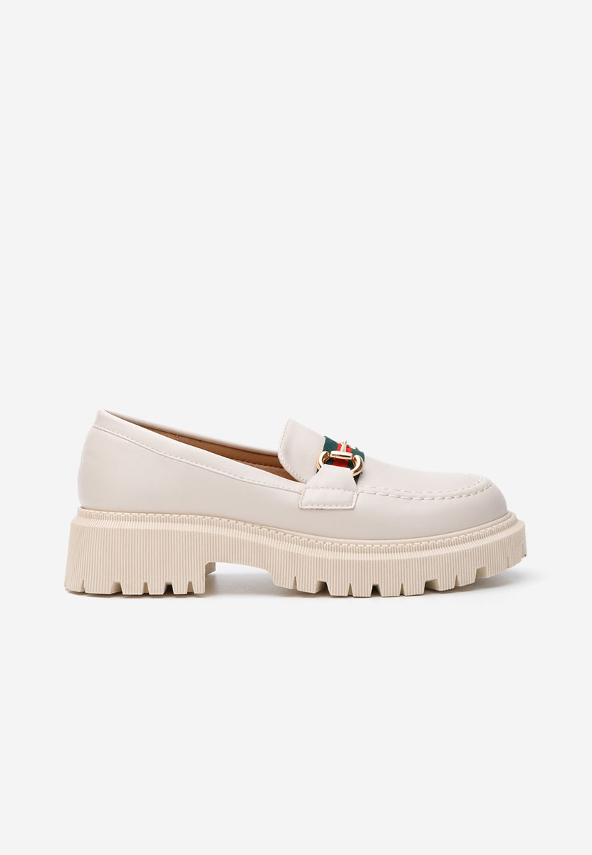 Mocassini con plateau Hindira beige
