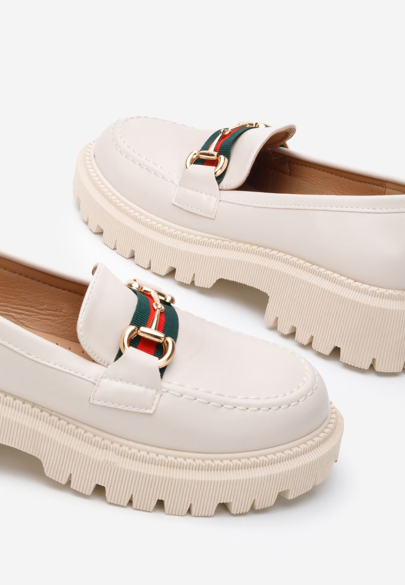 Mocassini con plateau Hindira beige