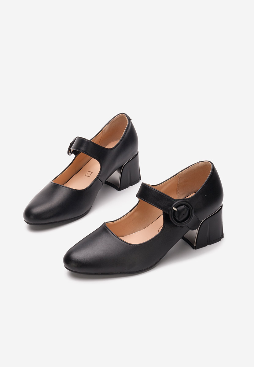 Décolleté tacco largo Celena nero