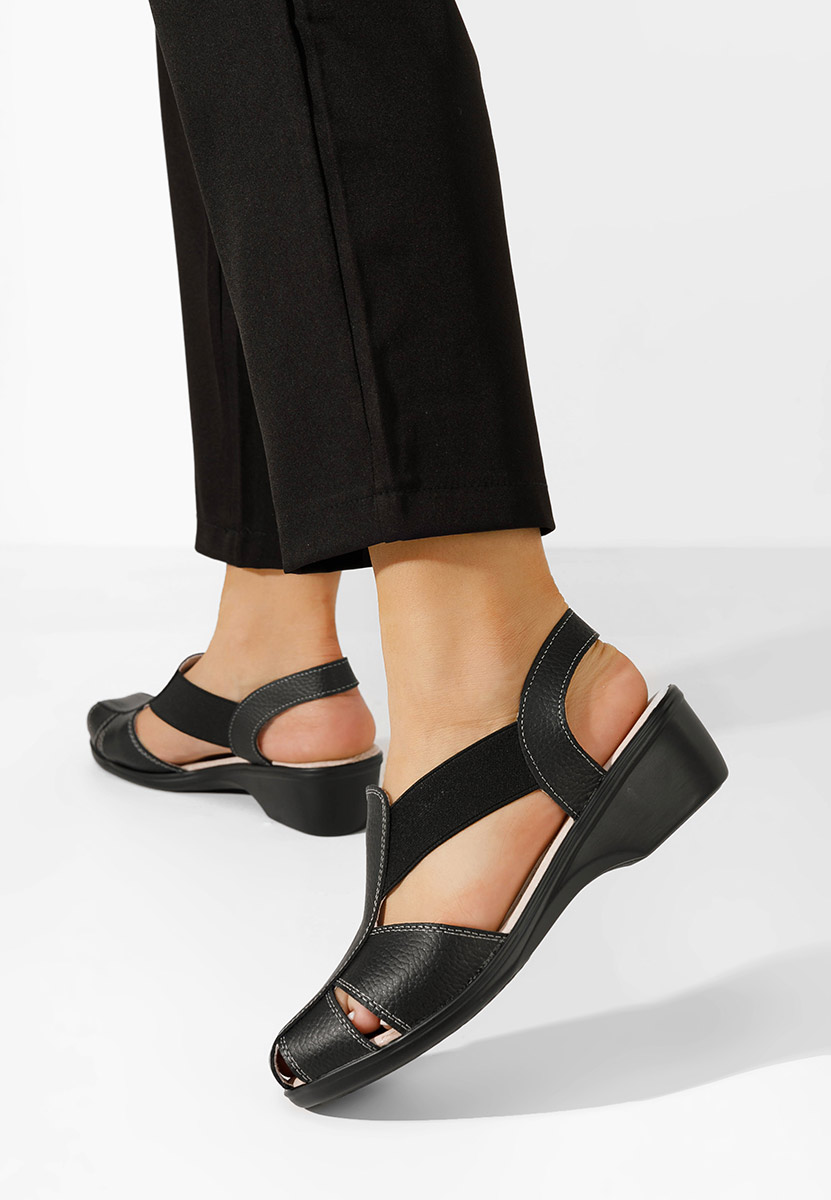 Sandali tacco basso Melona V4 nero