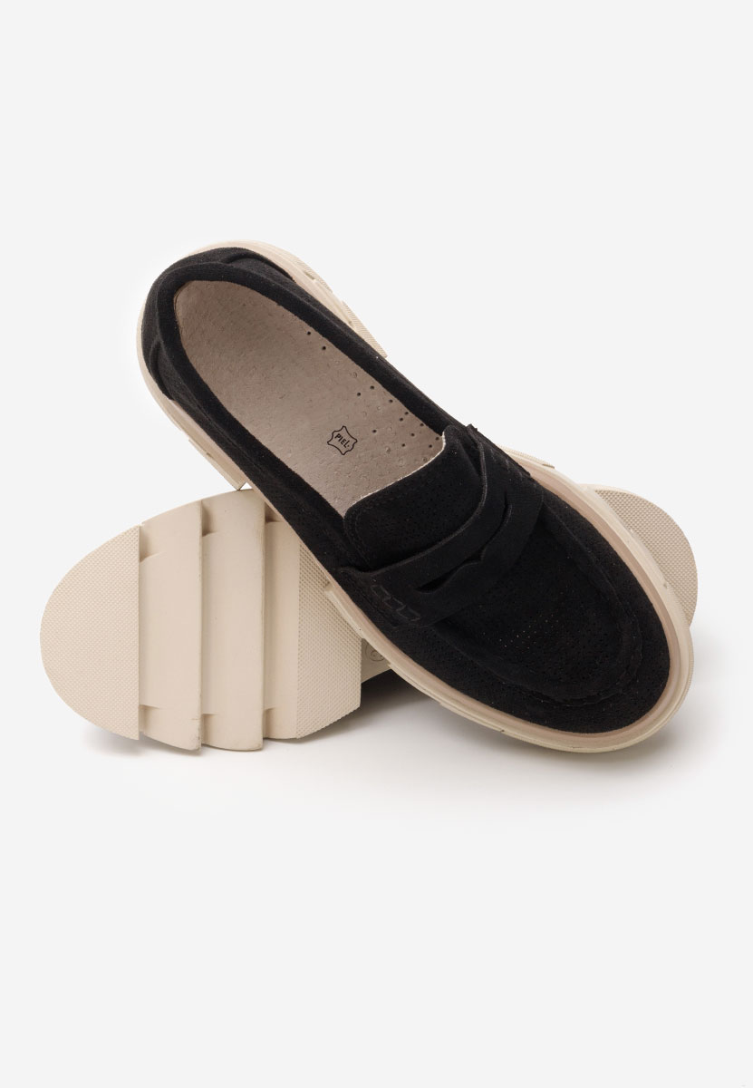 Mocassini donna estivi Lerina V3 nero