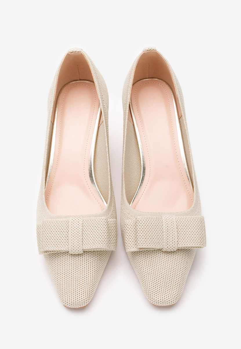 Décolleté tacco largo Sherry V2 beige