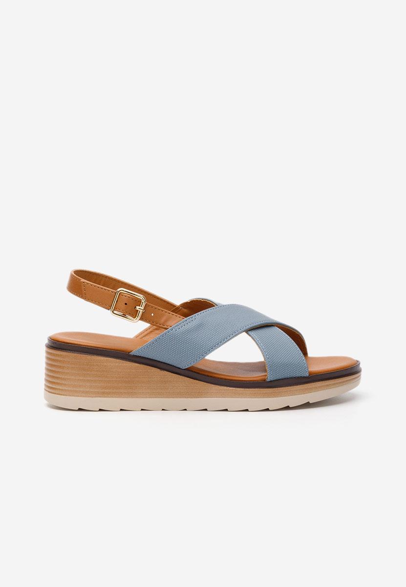 Sandali con zeppa Qinna blu