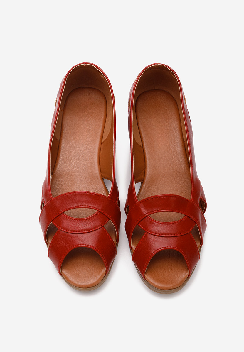 Ballerine con zeppa Marini rosso