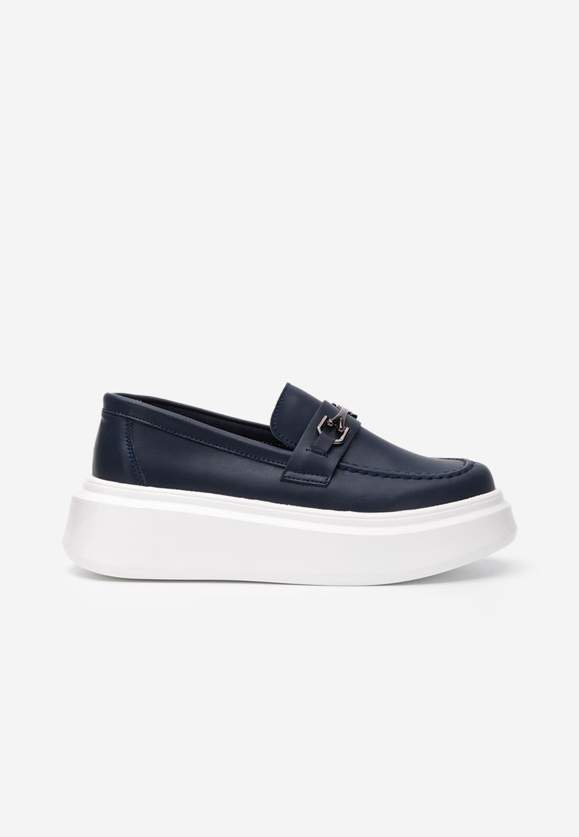 Mocassini pelle Baelia blu marine