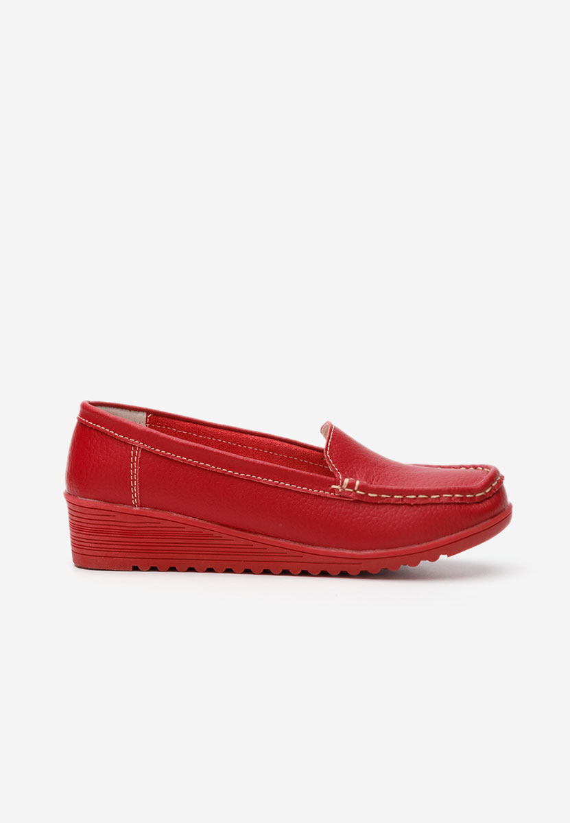 Mocassini donna pelle Storia V2 rosso
