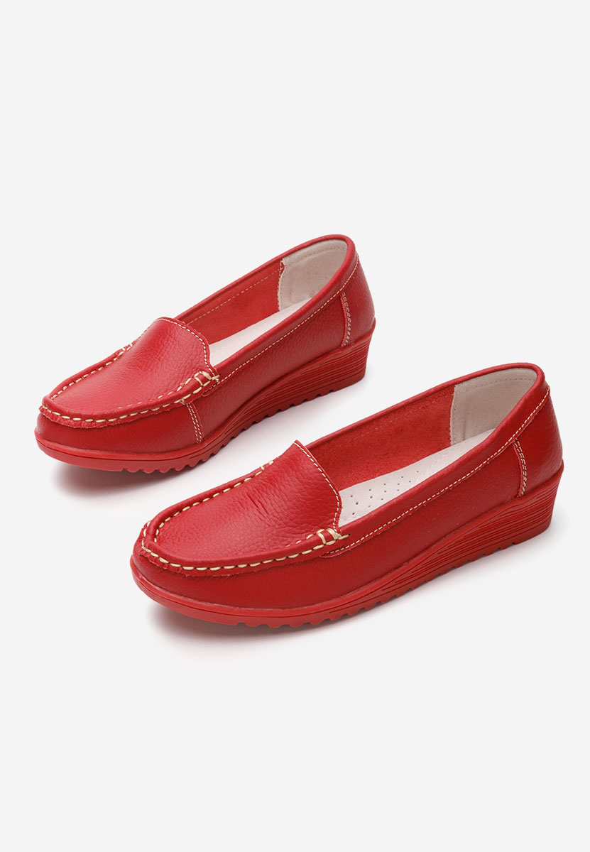 Mocassini donna pelle Storia V2 rosso
