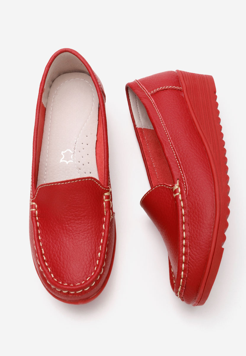 Mocassini donna pelle Storia V2 rosso