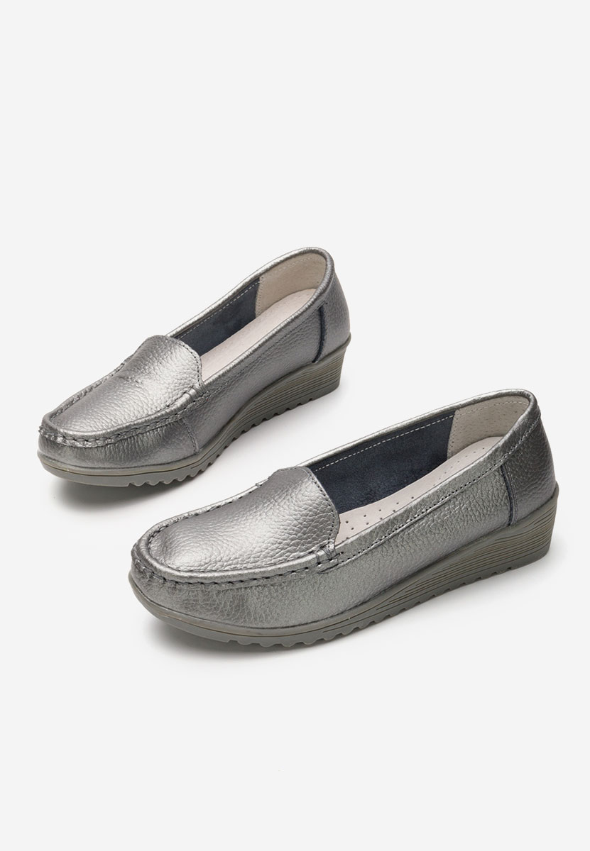 Mocassini donna pelle Storia V2 argento