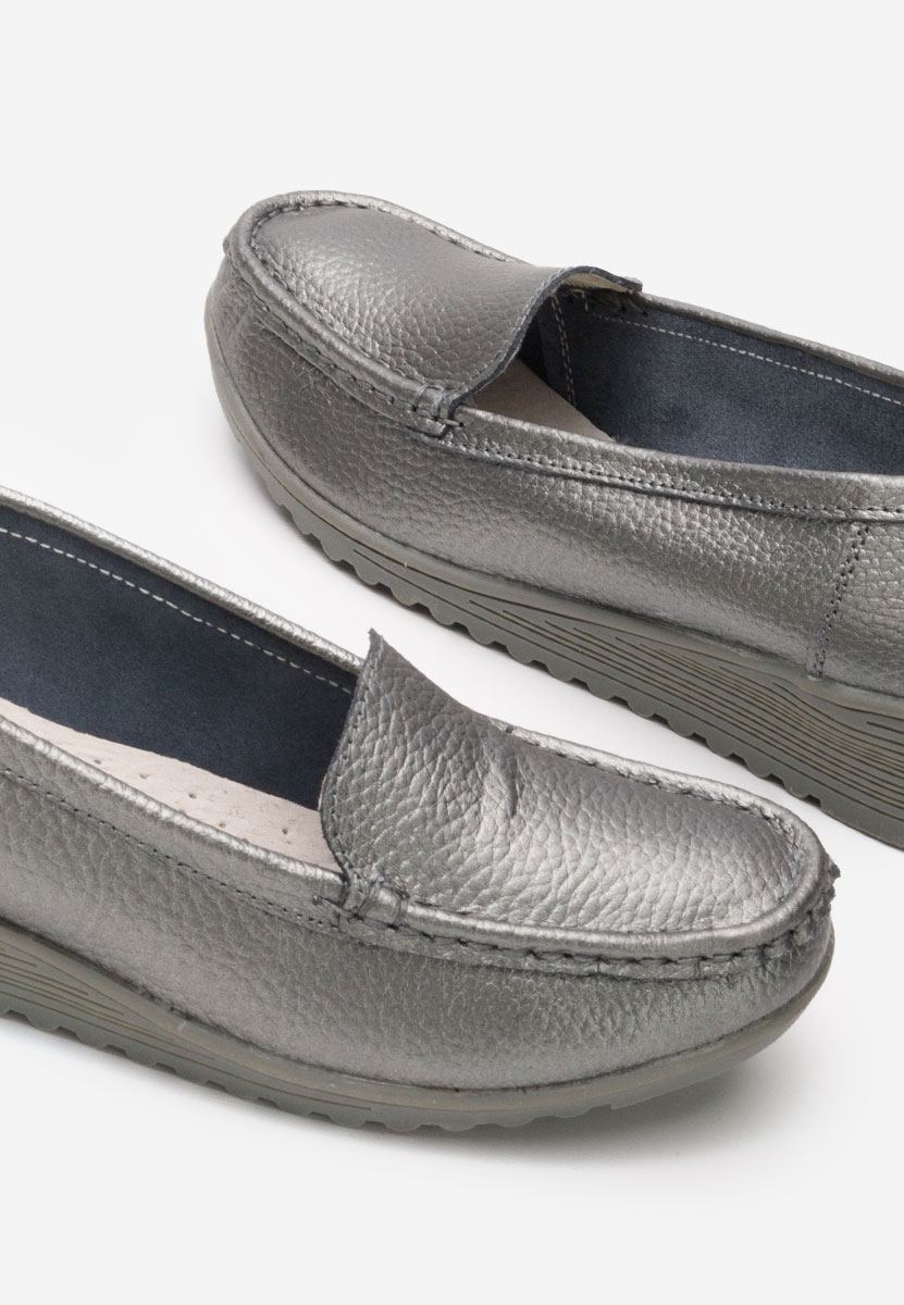 Mocassini donna pelle Storia V2 argento