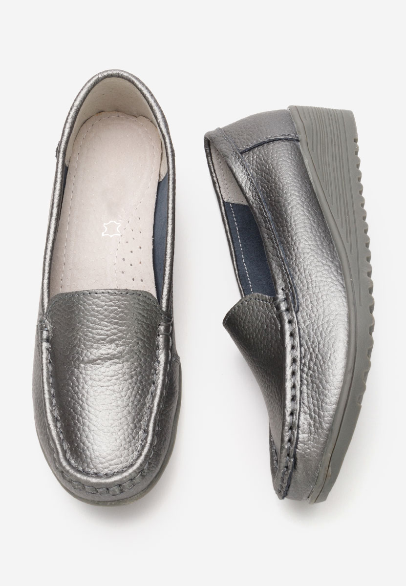 Mocassini donna pelle Storia V2 argento