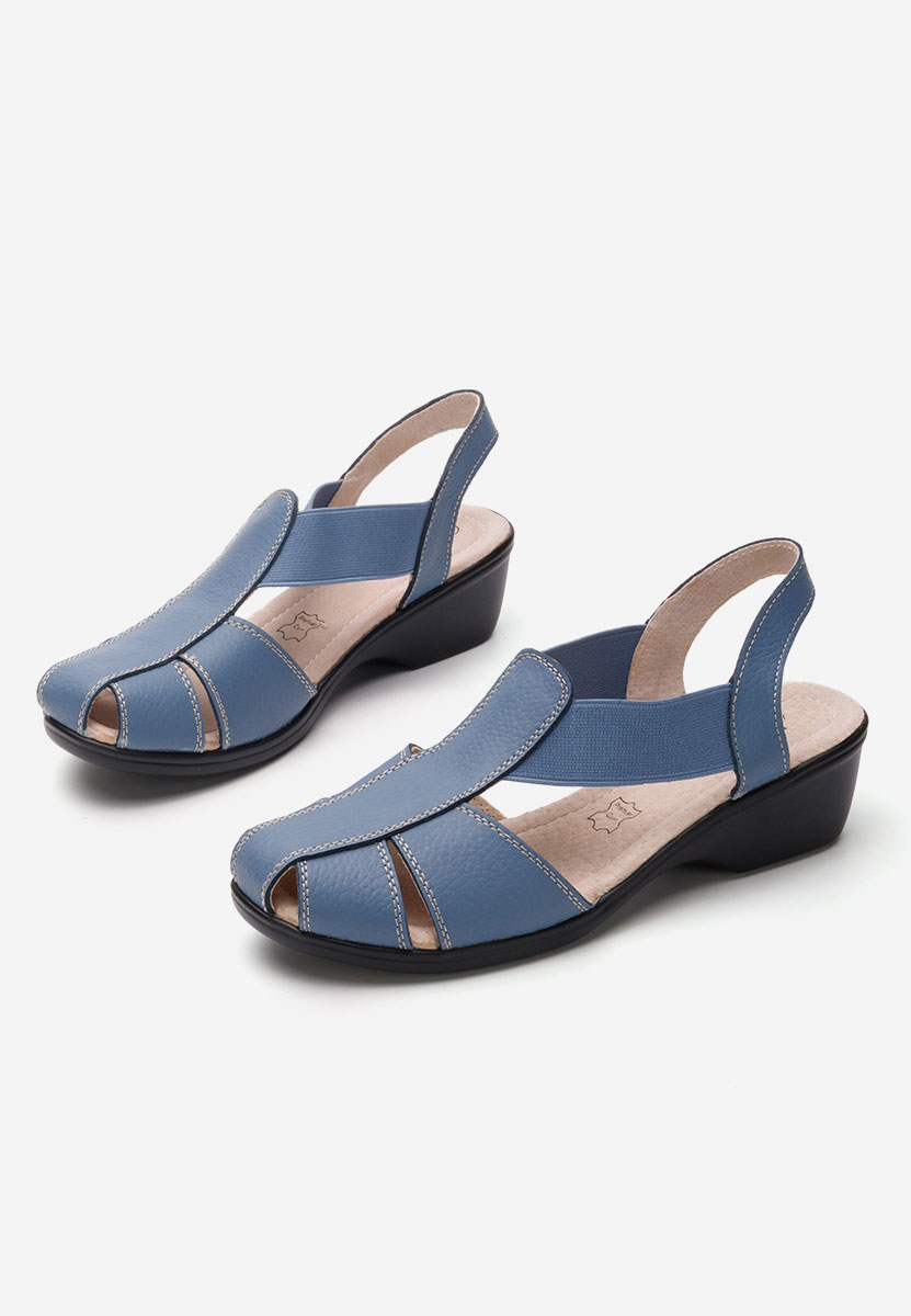 Sandali tacco basso Melona V4 blu