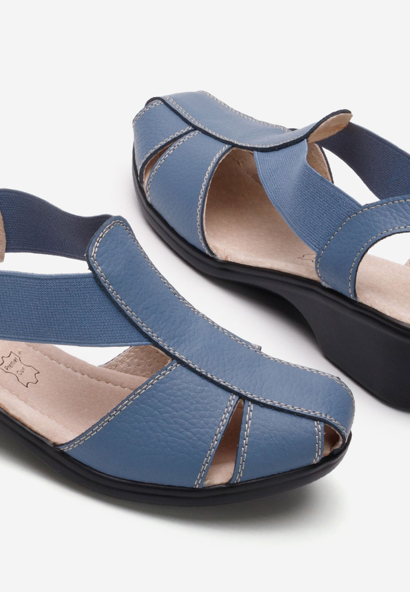 Sandali tacco basso Melona V4 blu