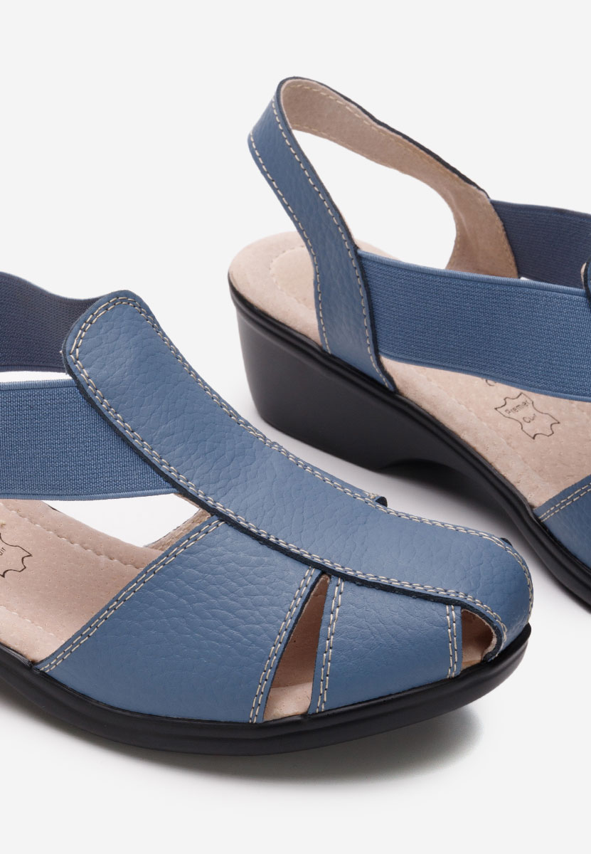 Sandali tacco basso Melona V4 blu