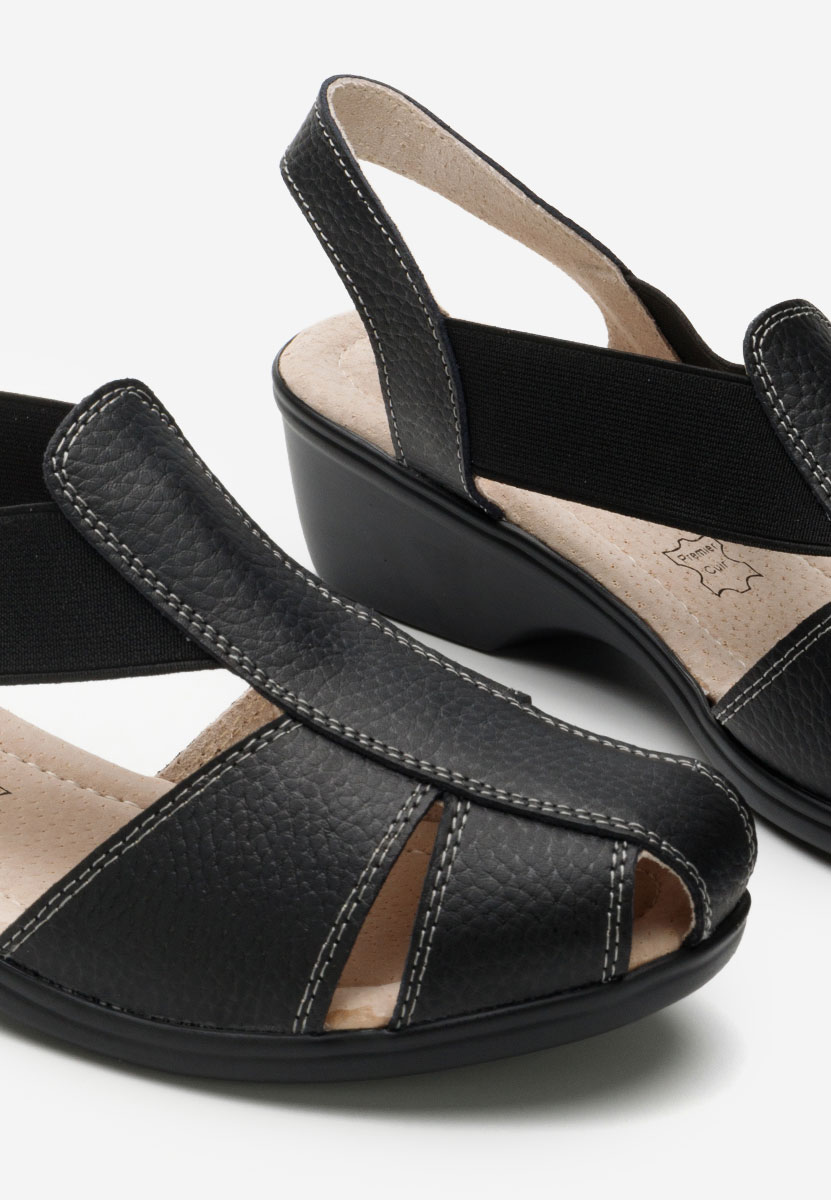 Sandali tacco basso Melona V4 nero
