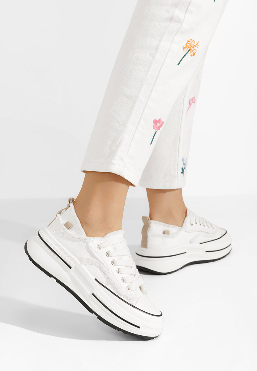 Scarpe da ginnastica con piattaforma Nena bianchi