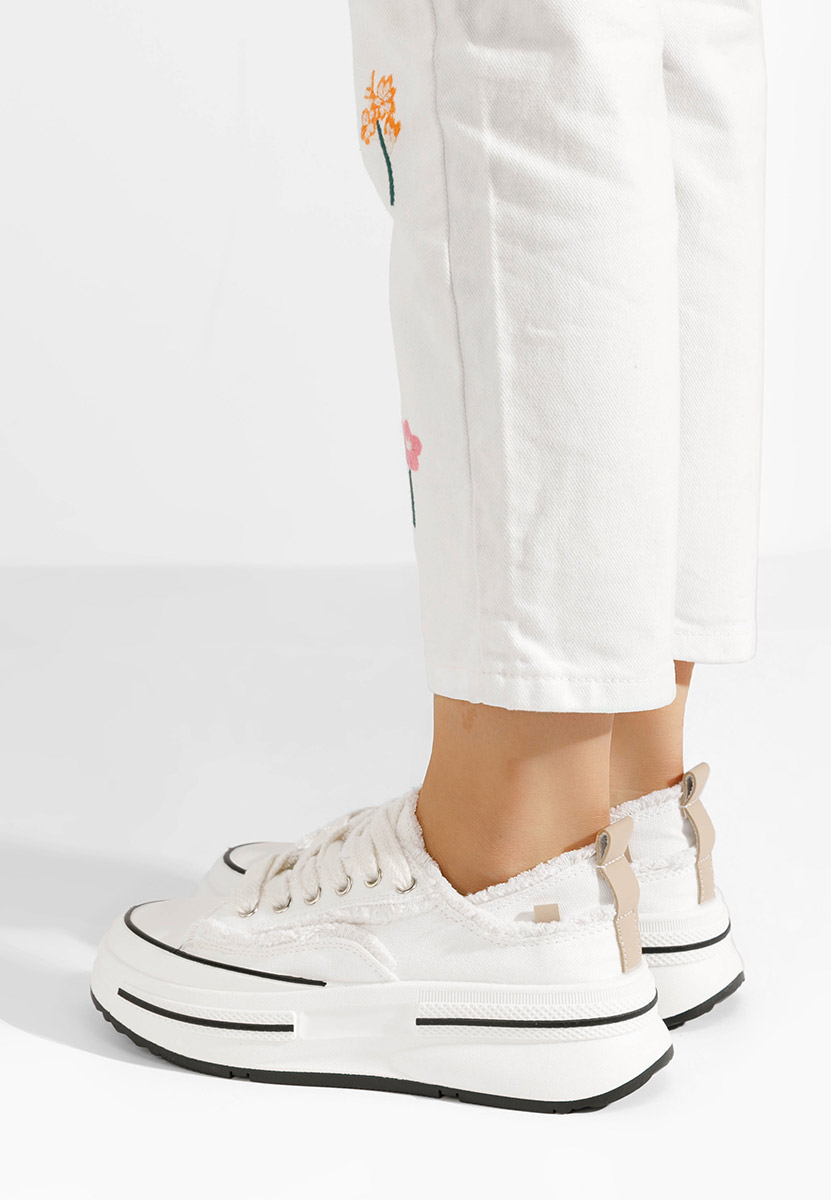 Scarpe da ginnastica con piattaforma Nena bianchi
