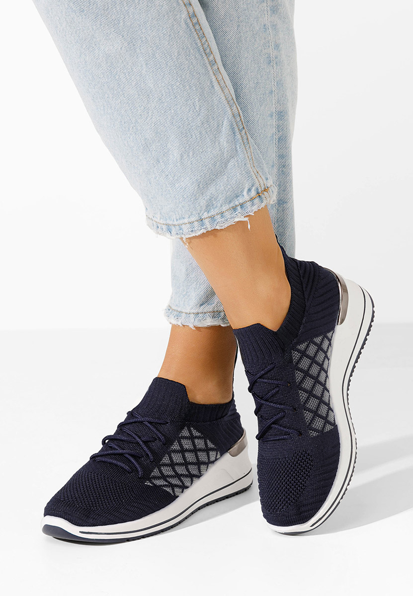 Sneakers con zeppa Uvesa blu marine