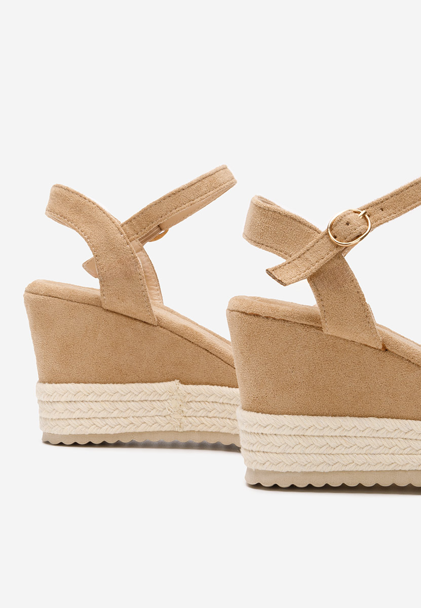 Sandali con zeppa Miliana cachi