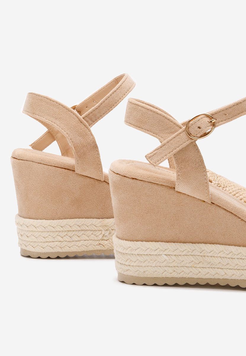 Sandali con zeppa Miliana beige